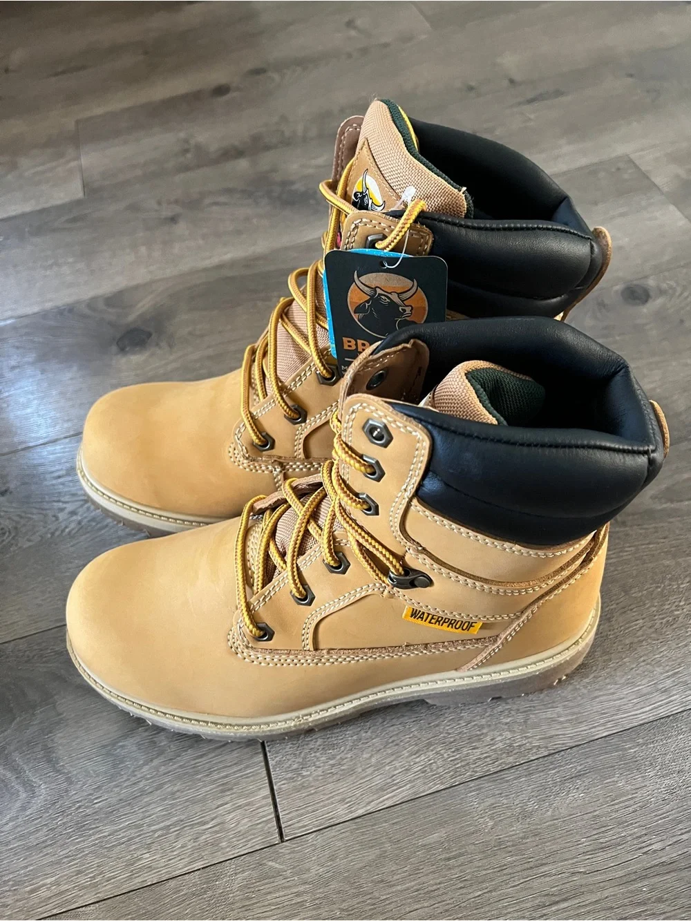Brahma Defender Leather Waterproof Work Boots Size 8 Wide Width New
